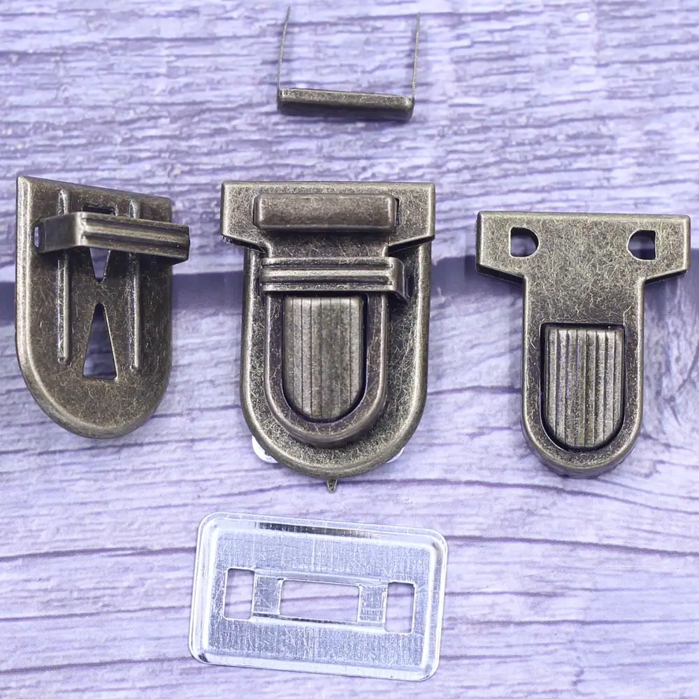 50Sets Bronze Tone Press Snap Clasps Closure Lock Hardware Metal For Craft Handbag Coin Purse Travel Bag DIY Accessories 34x25mm