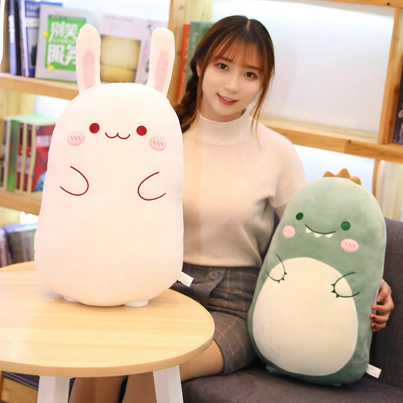 Милые 60/80 см Мультяшные Животные Динозавр кролик Свинья медведь утка Плюшевые