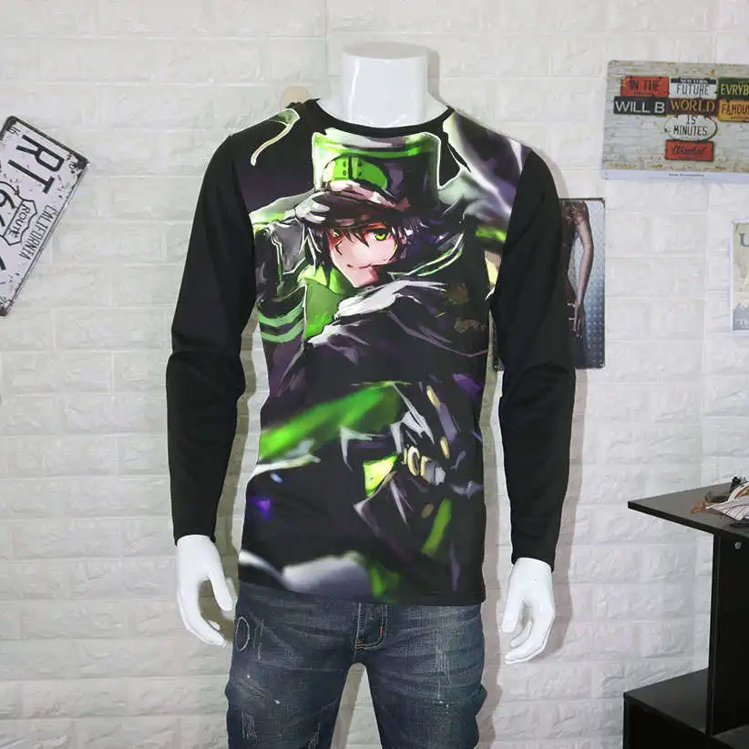 Женская футболка с коротким рукавом мультяшная Hyakuya Yuichiro Guren Mikaela Owari no Seraph |