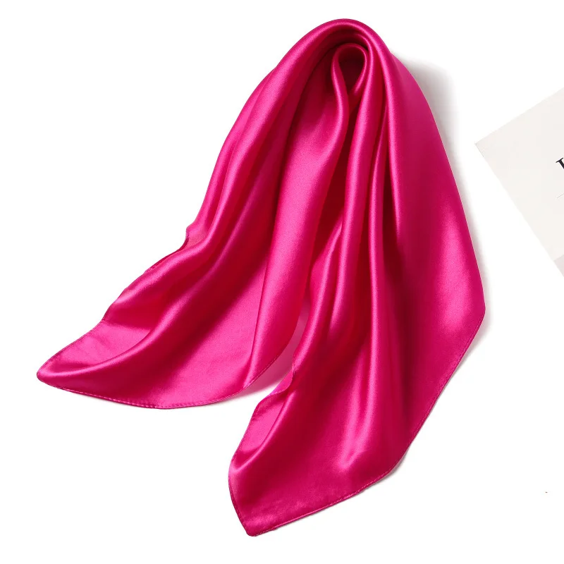 1 шт. шелковый шарф квадратный 100% шелк тутового шелка женский однотонный модный