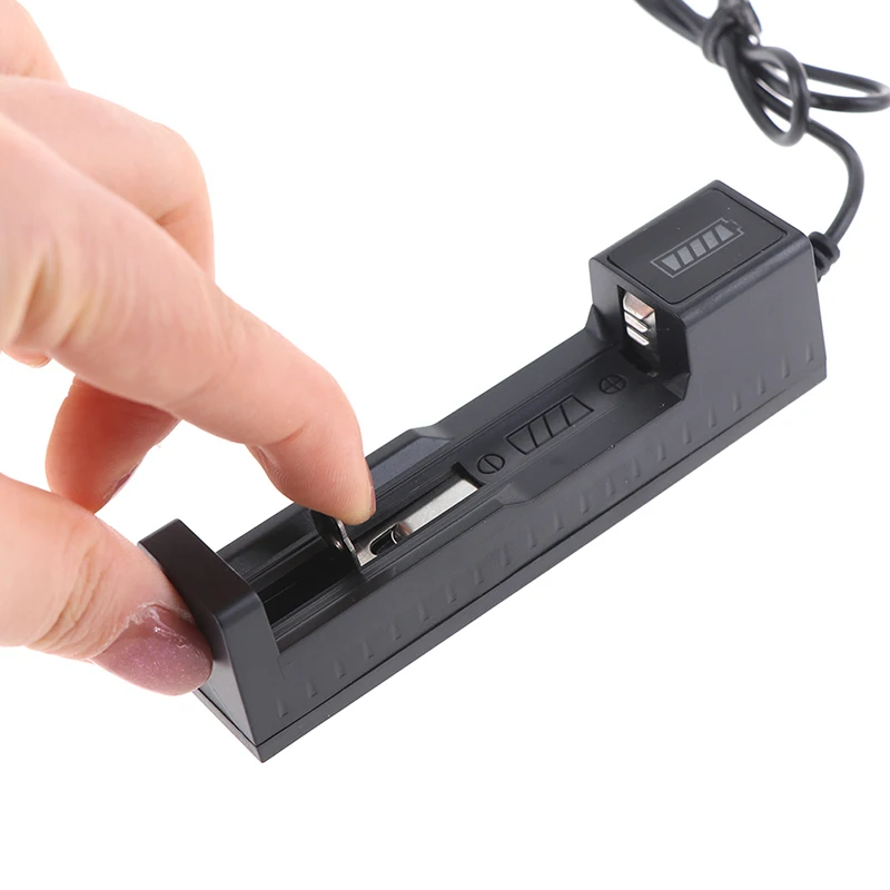 Универсальный 1 слот Батарея USB Зарядное устройство адаптер светодиодный