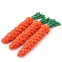 22cm carrot dog playing molar toys cotton braided rope puppy fun dog supply small bite outdoor ball teeth training pet chew