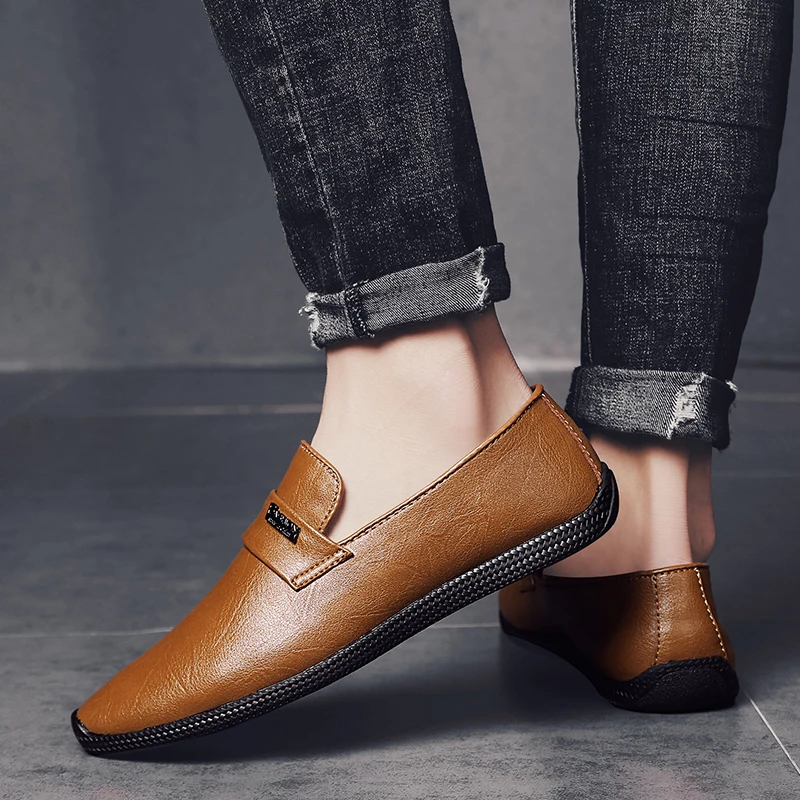 Мужские классические туфли лоферы повседневная Роскошная брендовая