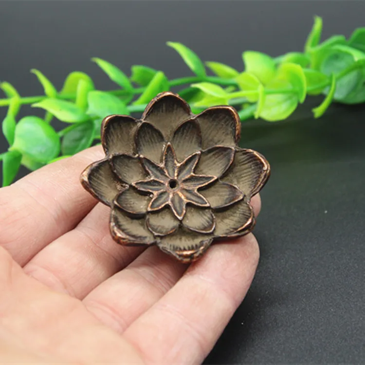 Бронзовый Лотос держатель лампы/благовония горелка ручной орнамент | Дом и сад