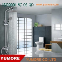 yumore 304 stainless steel rain shower system set 2 knobs mixing 20 mm rainfall shower head with handheld spray bathroom shower