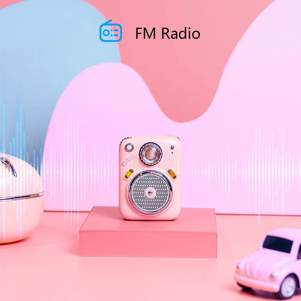 Миниатюрная Bluetooth-Колонка Divoom Beetles с FM-радио милая портативная уличная