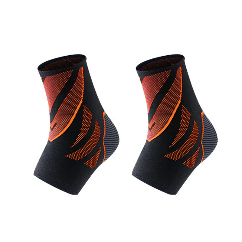 2 Pieces Orange WorthWhile, 1 шт., компрессионная поддержка голеностопа, противоскользящая, для мужчин и женщин, для тренажерного зала, фитнеса, нейлоновые эластичные ремешки для ног, защита для футбола - Цвет: 2 Pieces Orange