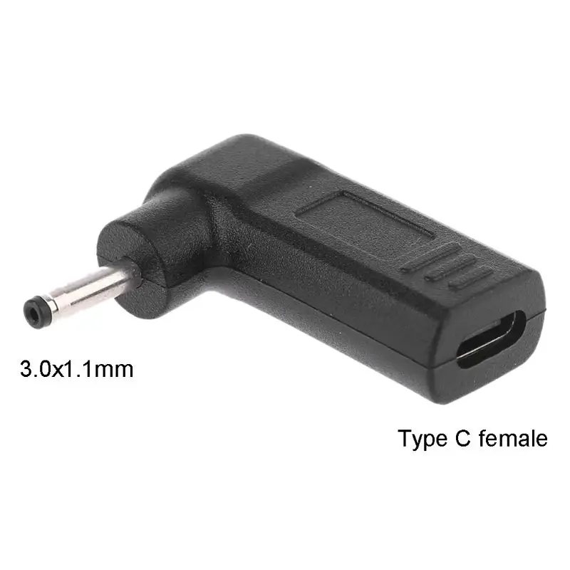 90 градусов USB-C Type-C женский 3 0x1 1 мм DC штекер переходник преобразователь питания