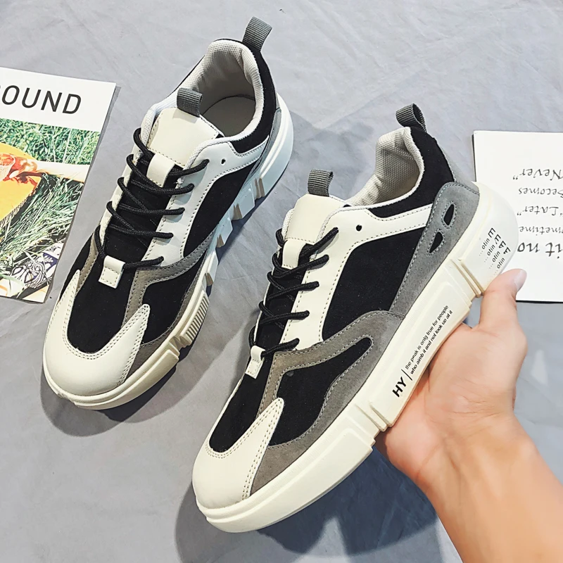 Модные мужские уличные Соответствие цвета обуви wild Не скользящая обувь