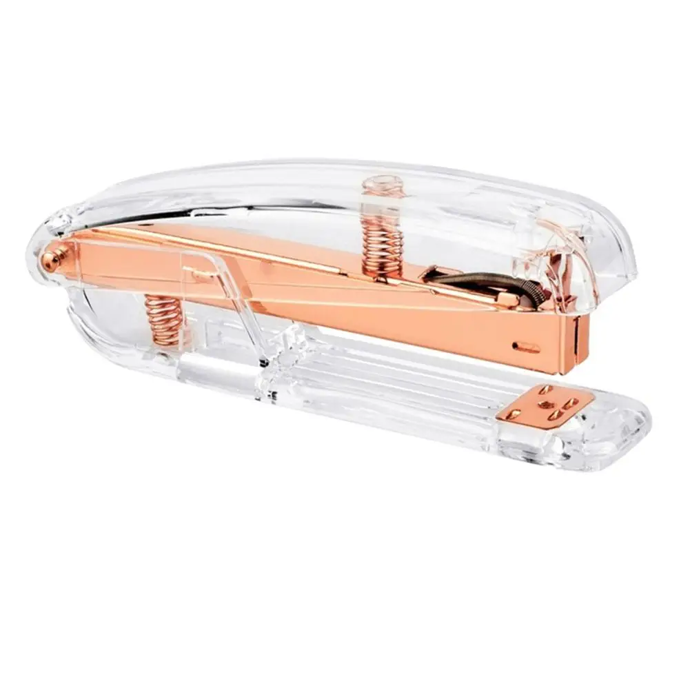 

Transparent Manual Metal Stapler Book Stapling Machine Office School Stationery