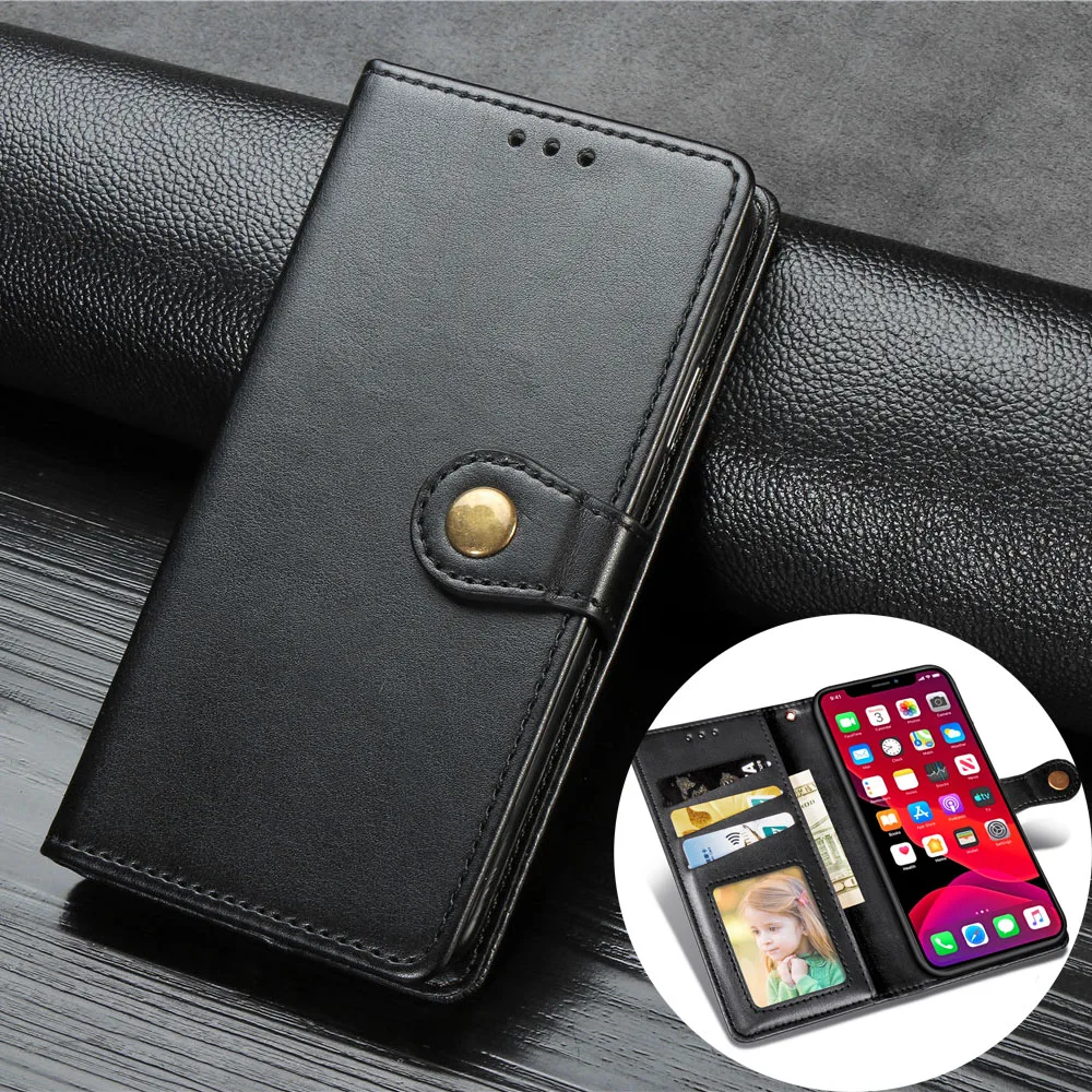 

Business Flip Genuine Leather Wallet Case For iPhone 12 Mini 11 Pro SE XS Max XR X 8 7 6 6S Plus iPhone12 Cases Bag Frame Cover
