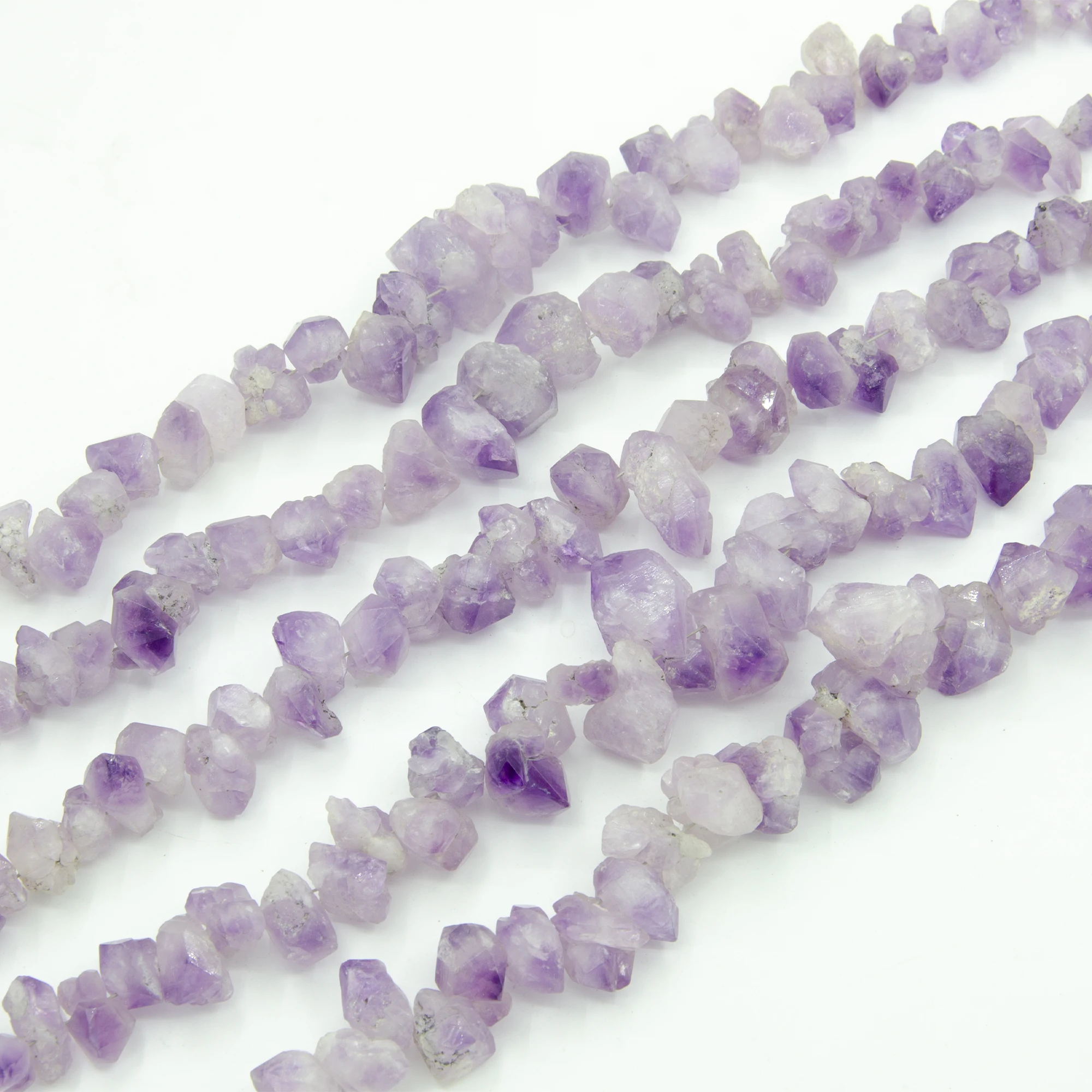 

14in Natural Purple Crystal Handmade Necklace Healing Irregular Pendant Gem Stone Jewelry Design for Women Gift Dec DIY