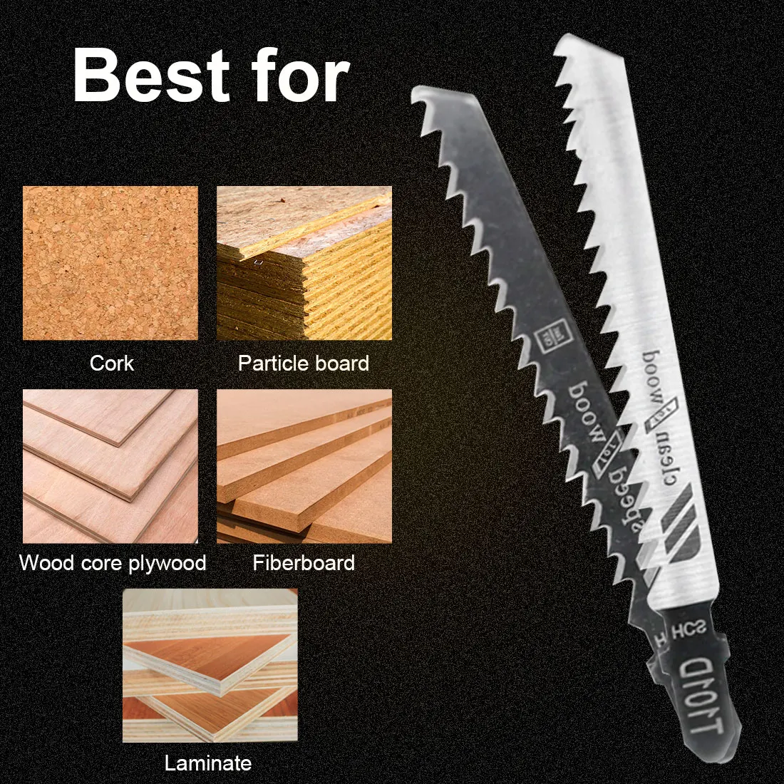 

10PCS packs High Quality 10pcs Hcs HSS Ground Teeth Straight Cutting T-Shank Metal Steel Jigsaw Blade Set Jig Saw Blade for Wood
