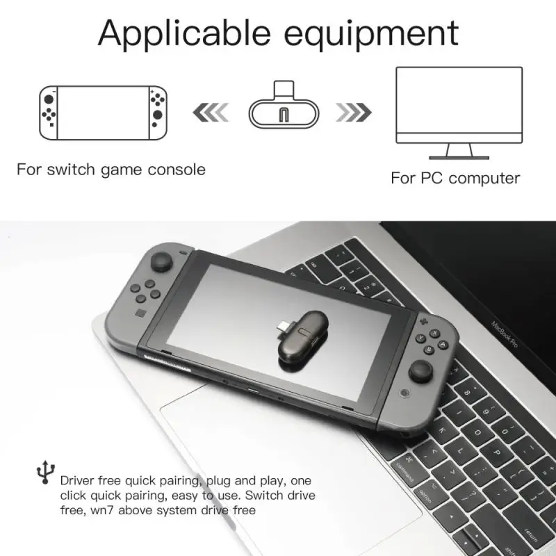 

For NS Switch Route+Pro GB1 PRO Bluetooth Wireless Headphone Receiver Audio USB Transmitter