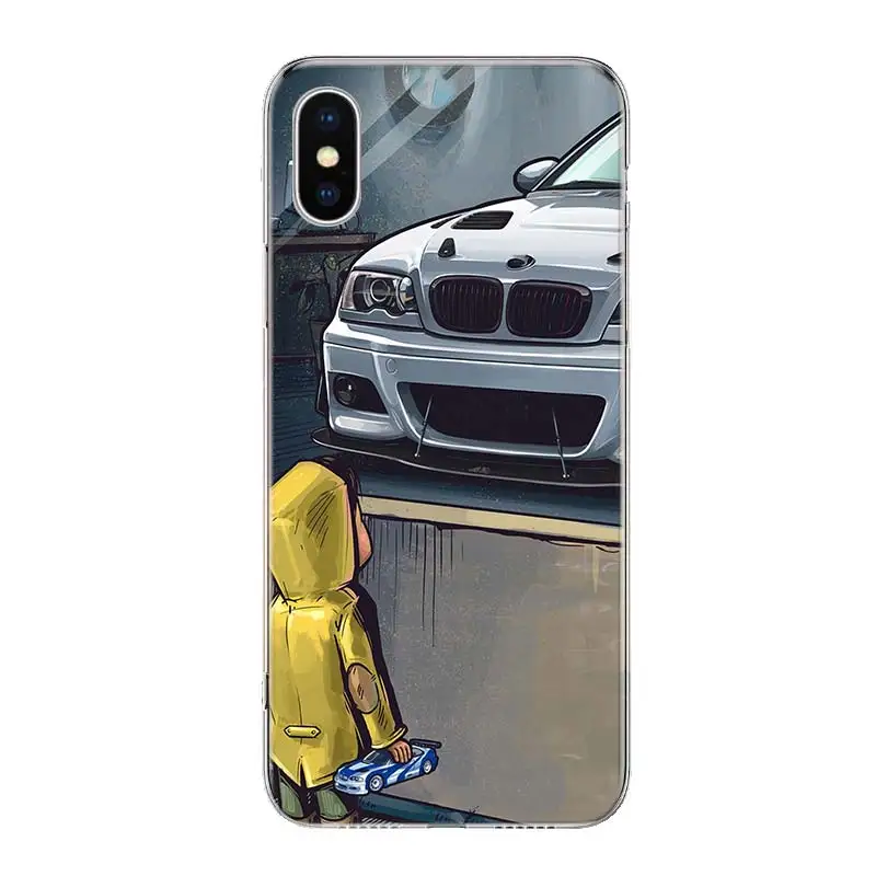 Boy See Sports Car Jdm Drift Phone Case For iPhone 14 11 12 13 Pro Max Xr X Xs Mini 8 7 Plus 6 6S SE 5S Soft Fundas Coque Shell
