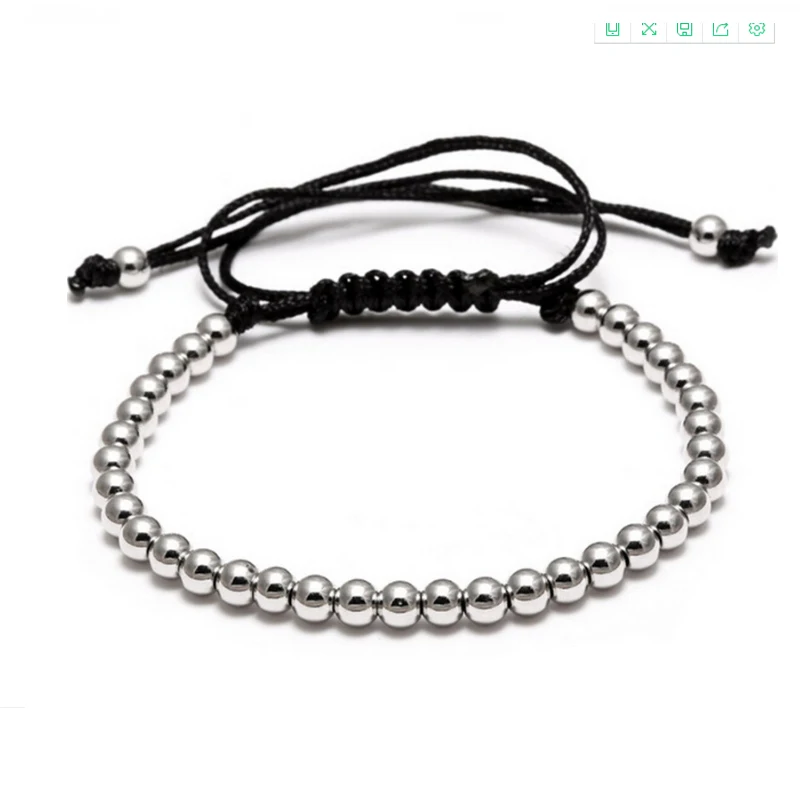 Браслеты из нержавеющей стали для мужчин и женщин ювелирные украшения бисера под