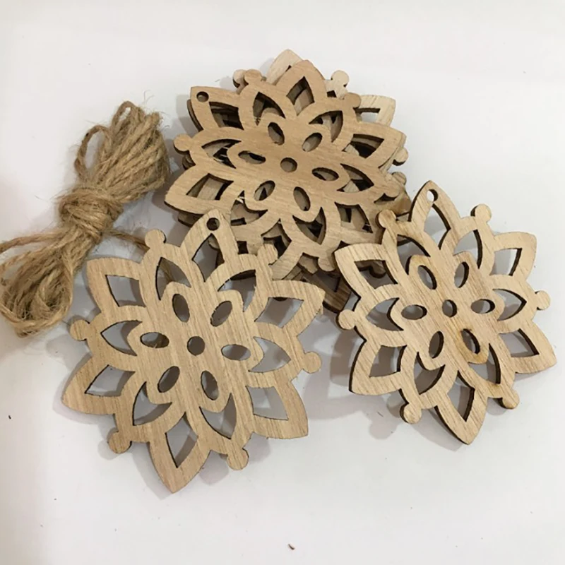10 штук детские подарки снеговик дерево креативные деревянные чипы