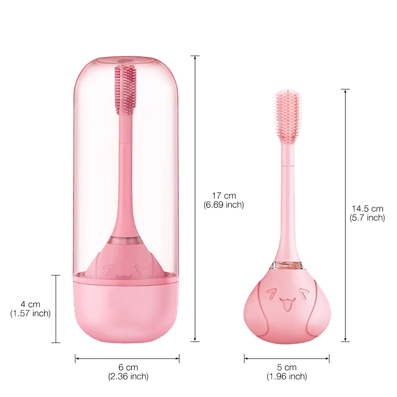 Детская Беспроводная перезаряжаемая электрическая зубная щетка звуковая милая