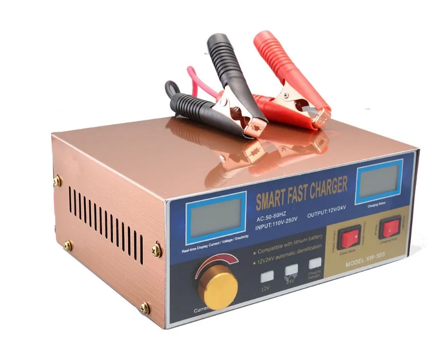 Автомобильное умное зарядное устройство для аккумуляторов 12 В/24 В полностью