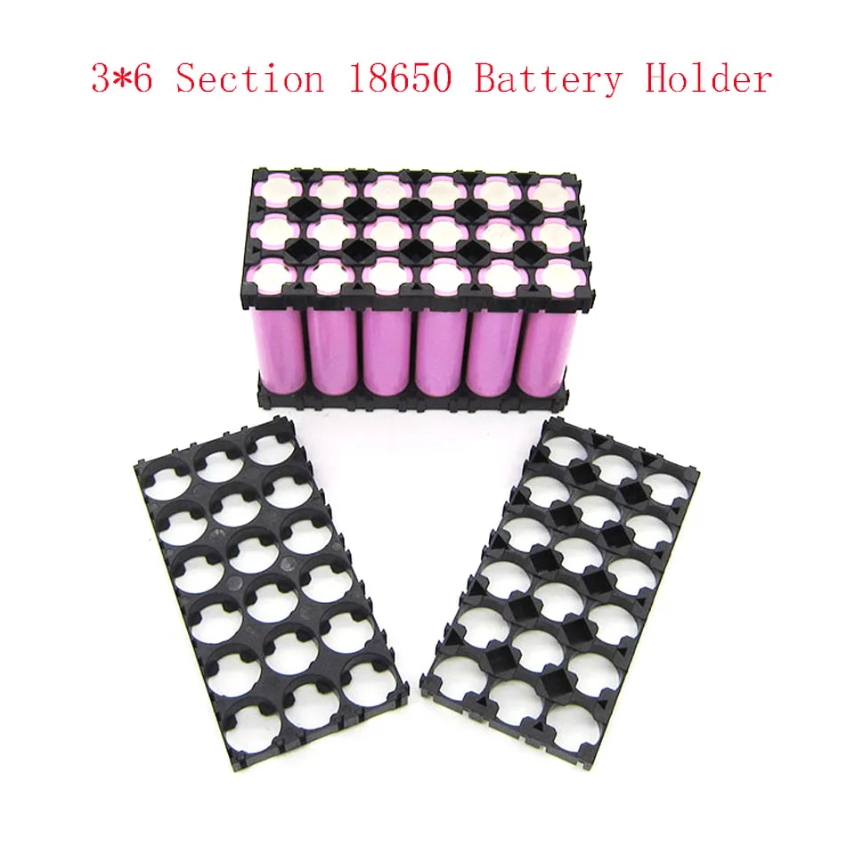 

3*6 Cell 18650 Batteries Spacer Radiating Shell Plastic Heat 18650 Holder Bracket 18650 Battery Holder