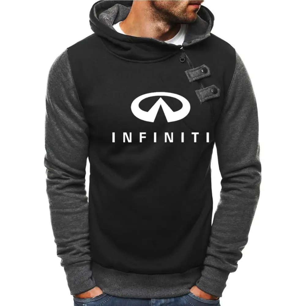 

Unisex Infiniti Car Logo Printing Spring Autumn New Fashion Casual Men's hoodie Fleece Cotton Men's Buttons sweatshirt