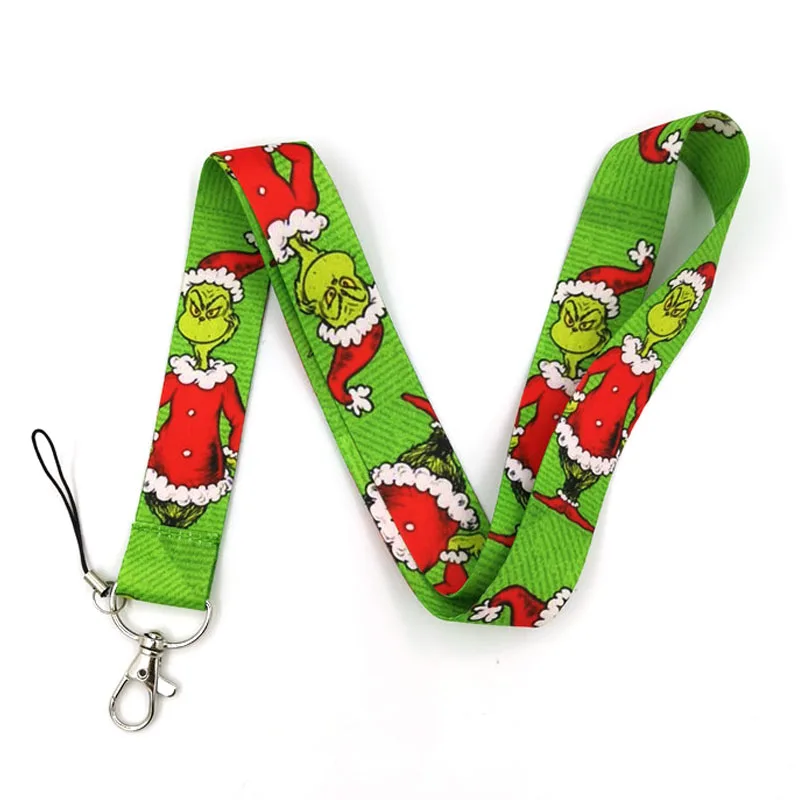 

10Pcs Cute Christmas Cat Neck Strap Keychain Lanyard For Keys Mobile Phone Straps ID Badge Holder Rope Keyrings Accessories