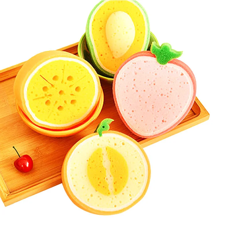 

Fruit Style Thickened Magic Sponge For Kitchen Dish Brush Cleaning Tool Cloth Dishwashing Sponge Wipe Bath Kitchen Accessories