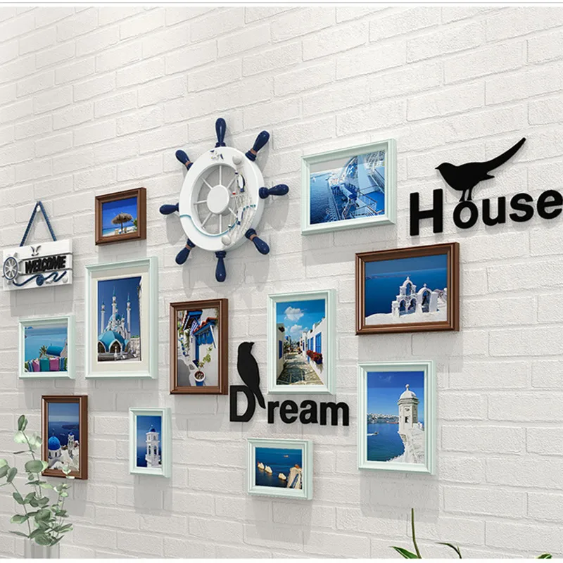 Черно белая креативная настенная подвесная фоторамка 11 шт./компл. компл.