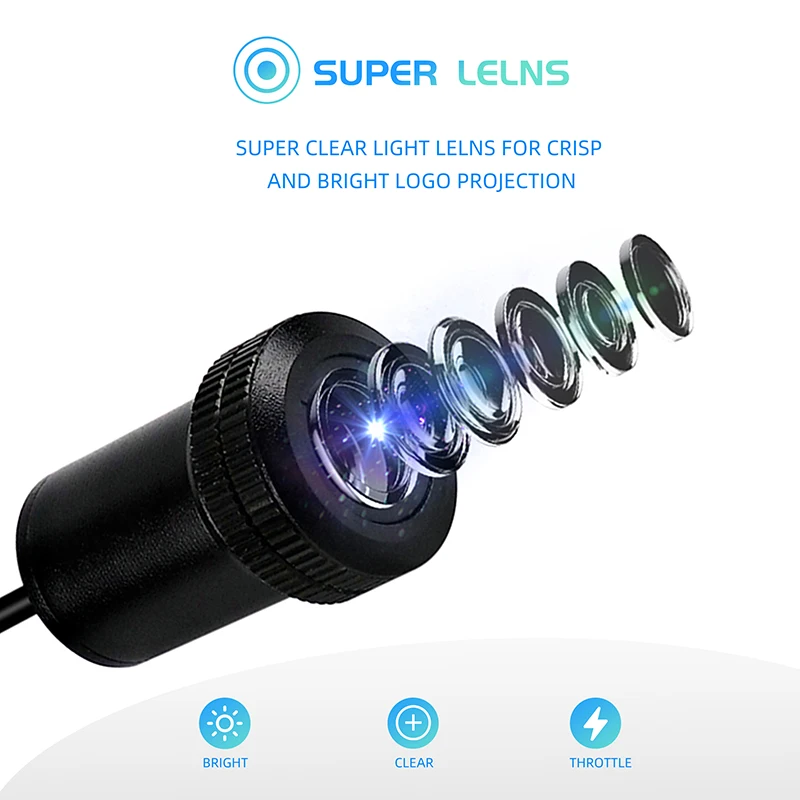 AEING 2 шт. Ghost Shadow логотип Добро пожаловать автомобиль Белый светодиодный дверной