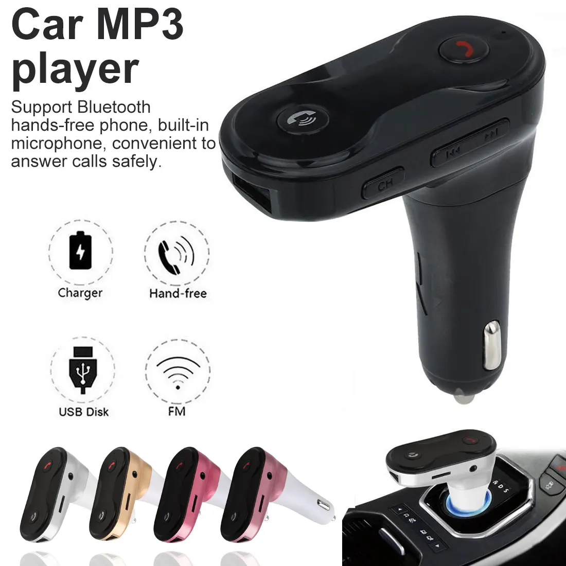 Автомобильный Bluetooth беспроводной fm передатчик модулятор мини MP3 плеер