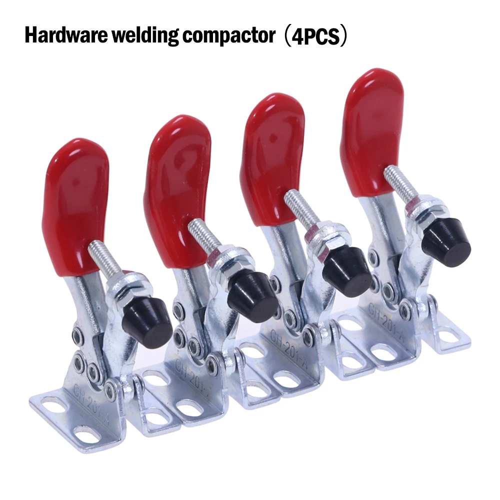 

2/4Pcs Horizontal Toggle Clamp Quick-Release Toggle Clamp Set Vertical Toggle Clamp Clip Tool Fixture Horizontal Welding Presser