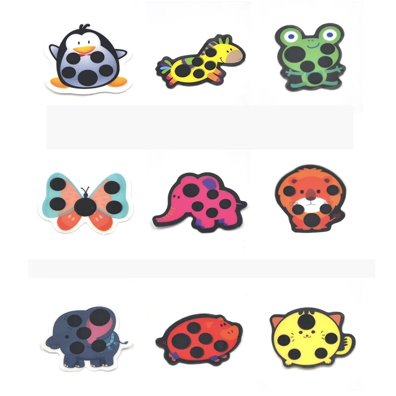 9 шт. Детские Лоб с принтом мультяшных голов термометр для малышей милые Стикеры