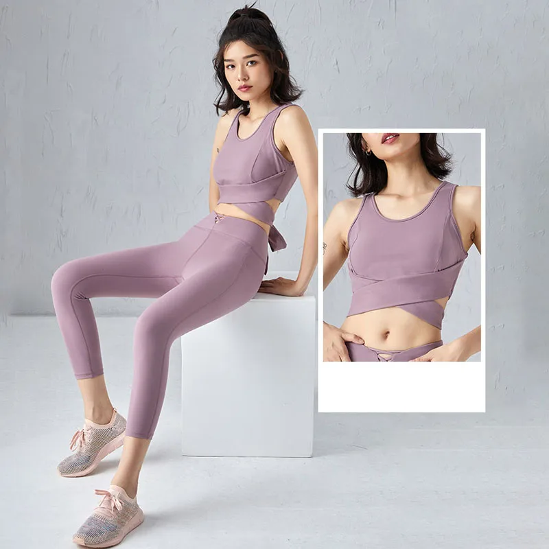 

NORMOV Sexy Back Hollow Bandage Bras Women New Breathable Cross Push Up Underwear Shockproof Slim Fitness Bra Workout Woman