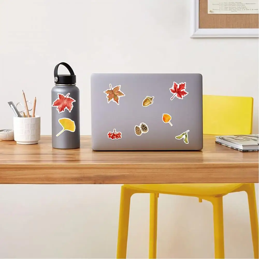 

50Pcs Leaf Stickers Skateboard Motorcycle Guitar Stationery Book Helmet Notebook Loki Water Cup Wholesale Stickers Waterproof