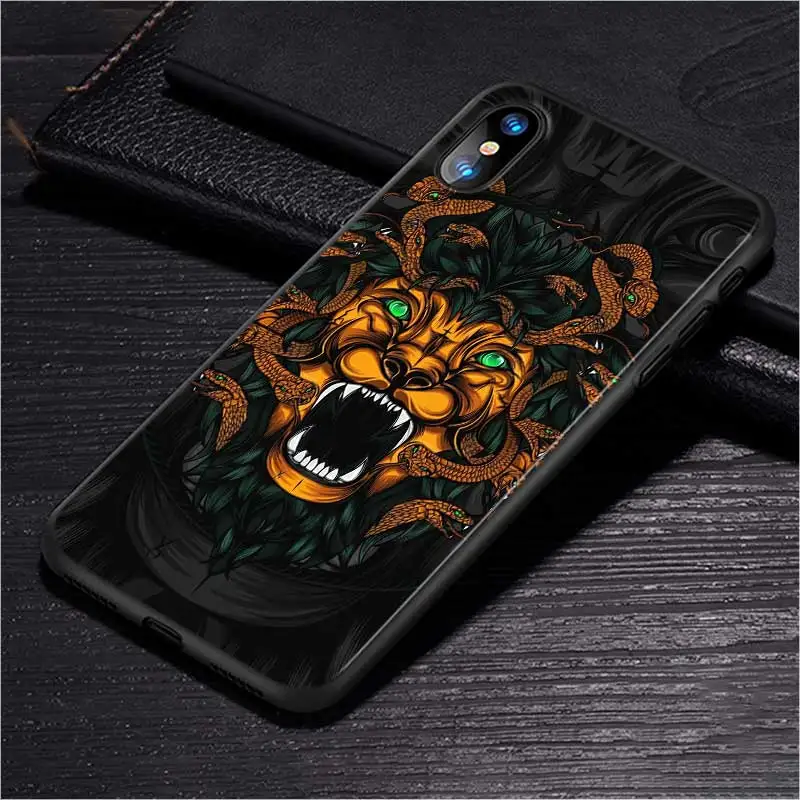 Чехол для Apple iPhone 13 12 11 SE XS XR X 7 8 6 5 S mini Plus Pro MAX 2020 Черный силиконовый чехол с