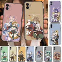 top genshin impact phone cases for iphone 11 pro max case 12 pro max 8 plus 7 plus 6s iphone xr x xs mini mobile cell women