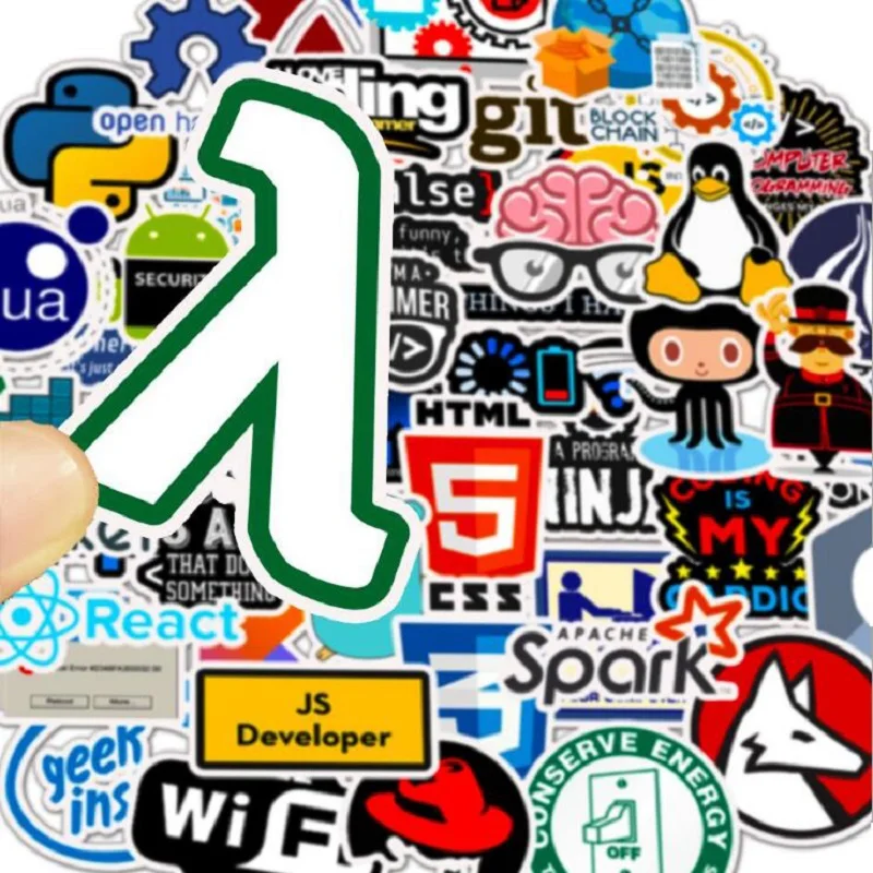 50 шт. языковая наклейка для программирования s интернет html программное