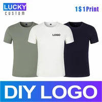 mens 100 cotton t shirt all match solid color blouse mass customization printing embroidery logo short sleeves