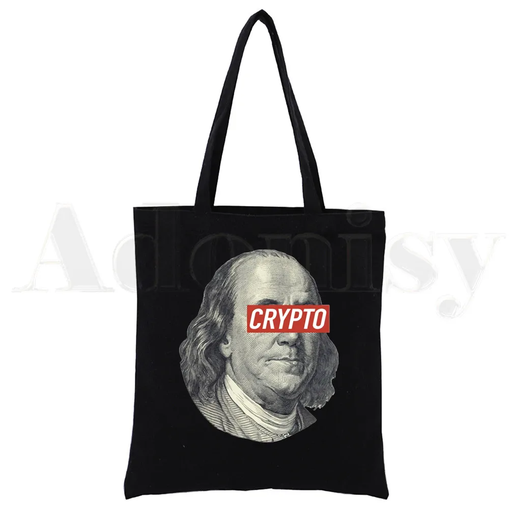 

Холщовые сумки HODL для покупок с принтом криптовалюты и Btc