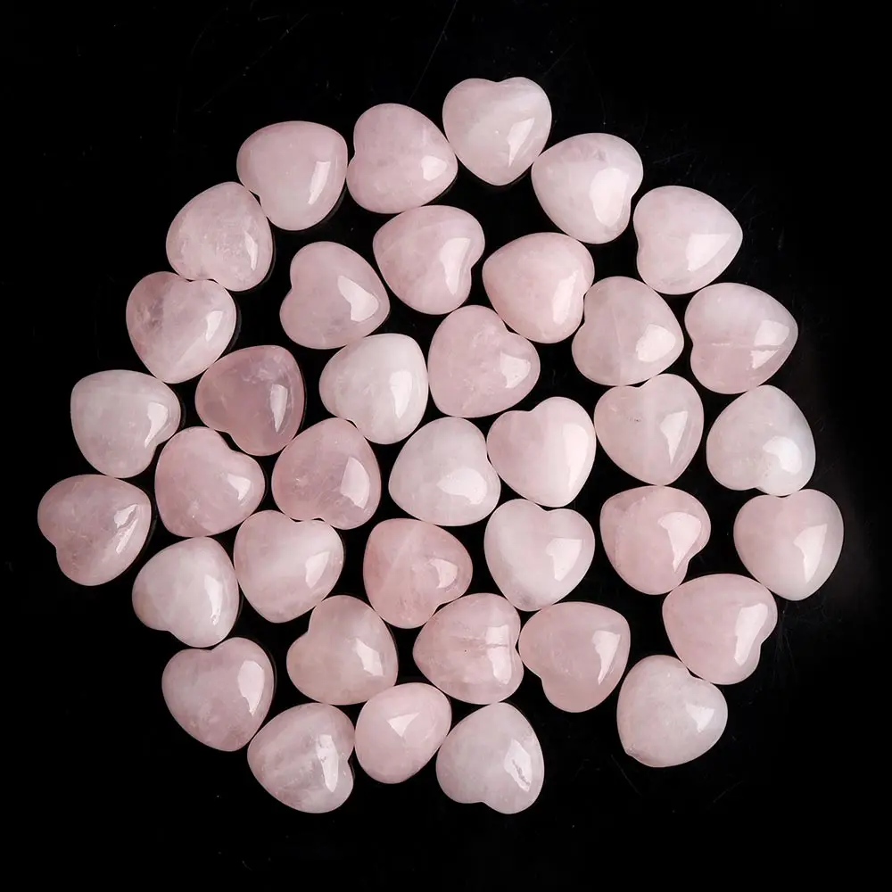 Натуральный кристалл 1 5 см мини розовый кварц минеральное сердце пышный