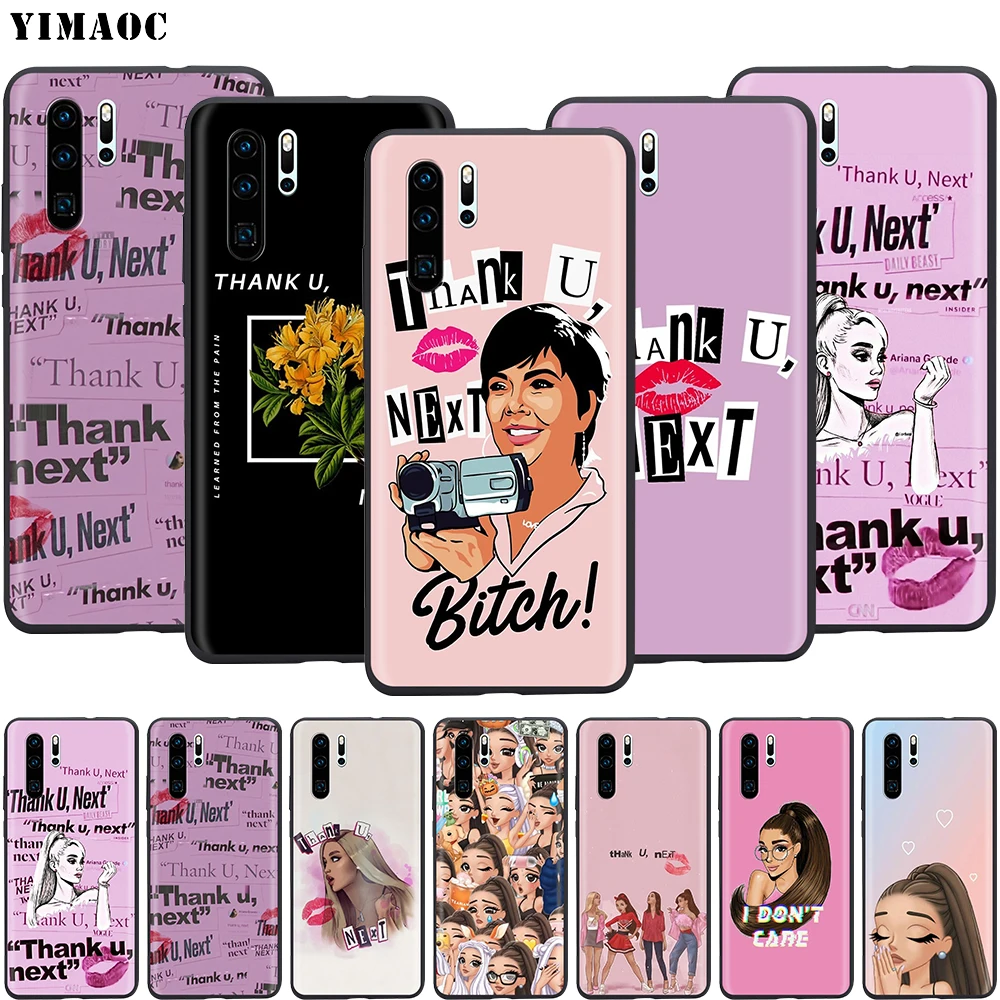 Мягкий чехол YIMAOC Thank U Next Ariana Grande для Huawei Nova 4E 5 5T Smart P9 Lite Y6 Y7 2019 Honor 8A 20S Pro Prime|Бамперы|
