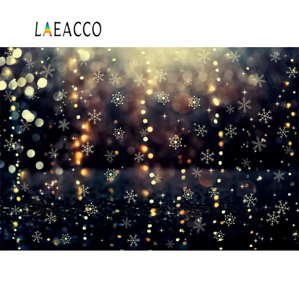 Laeacco абстрактный светильник боке зима снежинка вечерние ринка Декор ребенок Фото