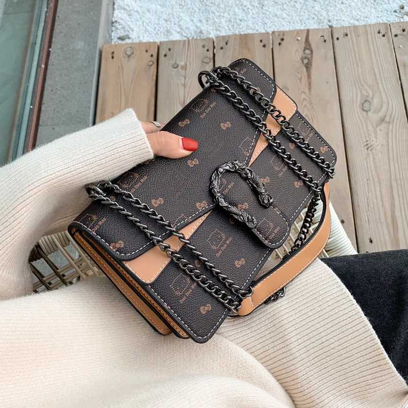 Маленькая сумка на цепочке женская 2019 популярная новая волна корейская модная