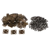 50pcs high quality iron bronze square alloy hinge for diy small cabinet hinge jewelry box 18 x 16 mm