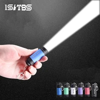 led mini flashlight key chain portable torch outdoors waterproof built in battery usb rechargeable hiking camping flashlights