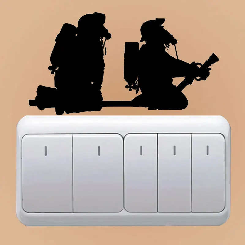 YJZT Пожарная служба пожарный шланг модная настенная наклейка Переключатель