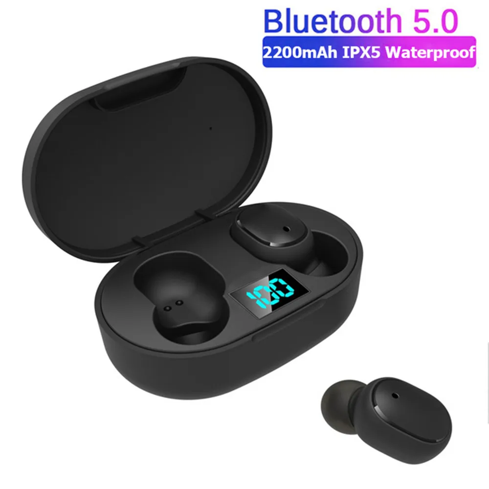 E6S наушники вкладыши TWS Bluetooth 5 0 Наушники Беспроводные светодиодный дисплей hi fi