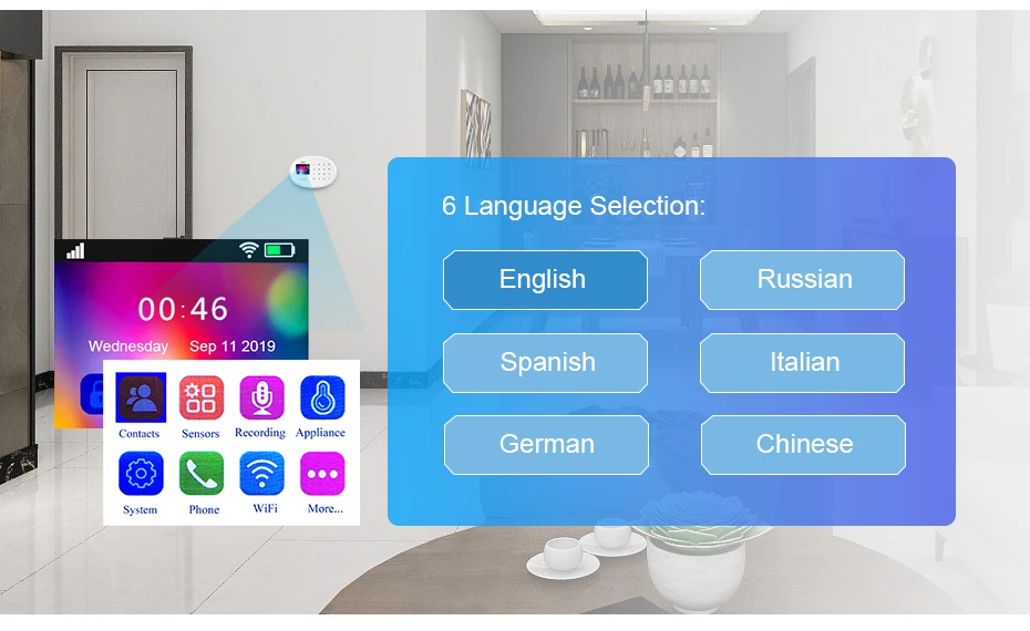 KERUI W20 беспроводной Smart keybord RFID SIM GSM охранный датчик домашняя система охранной сигнализации IOS Android приложение управление сенсорная клавиатура
