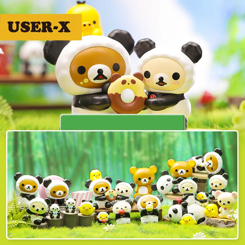 

POPMART Rilakkuma panda Series blind box Kawaii lovely Doll Birthday Gift Animal Christmas car decoration accessories automobile