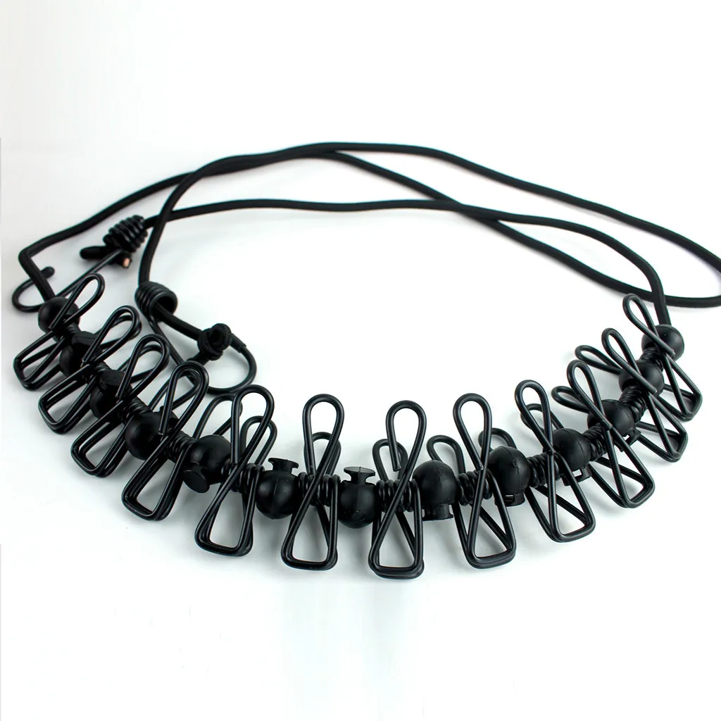 12 × клипса ткань стиральная линия Сушилка Одежда Путешествия лагерь Веревка для